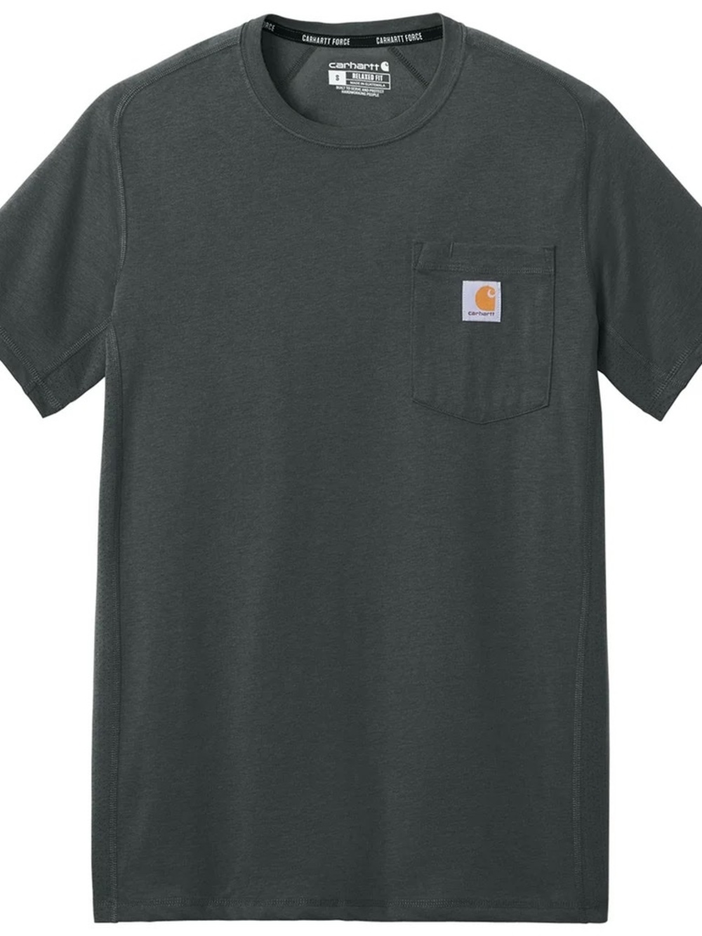 Carhartt Men's Force Relaxed Fit Moisture Wicking Pocket T-Shirt in Grey